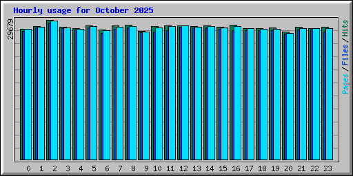 Hourly usage for October 2025