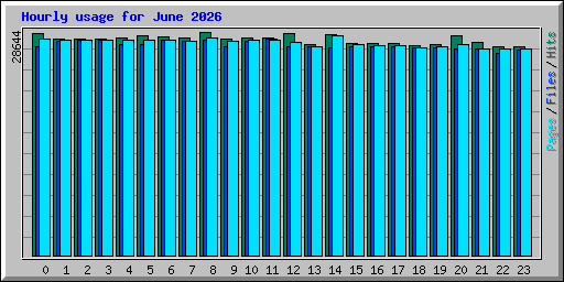 Hourly usage for June 2026