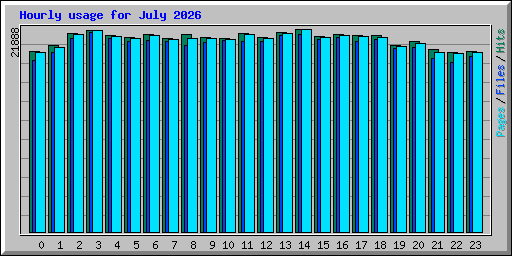 Hourly usage for July 2026