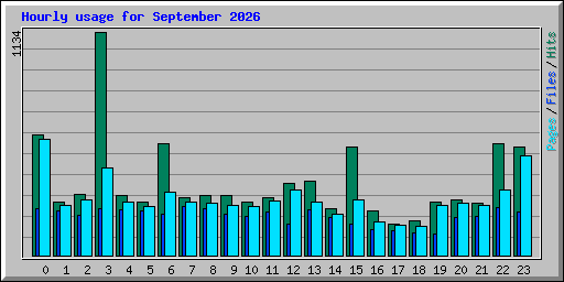 Hourly usage for September 2026